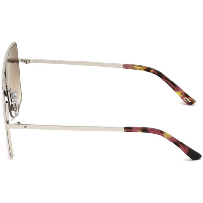 WEB EYEWEAR Women’s Sunglasses – Silver Metal Frame, Rose Lenses