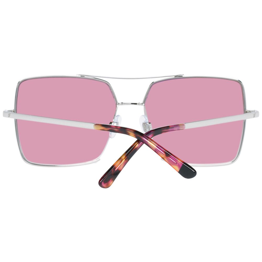 WEB EYEWEAR Women’s Sunglasses – Silver Metal Frame, Rose Lenses