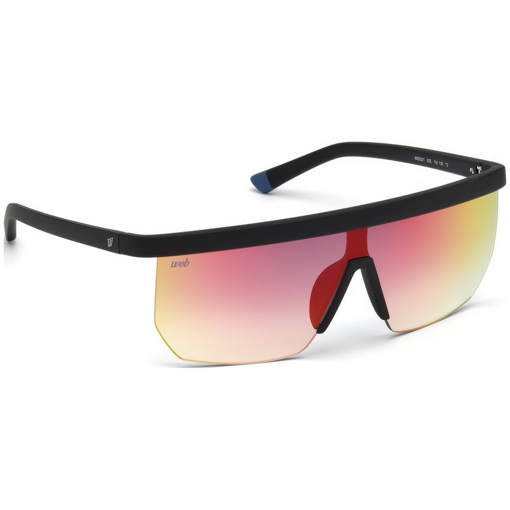 WEB EYEWEAR Black Acetate Sunglasses – Stylish Protection for Men