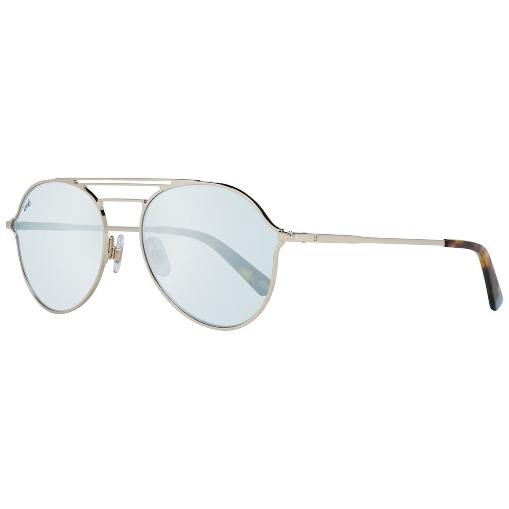 WEB EYEWEAR Men's Silver Metal Sunglasses – Blue Lenses