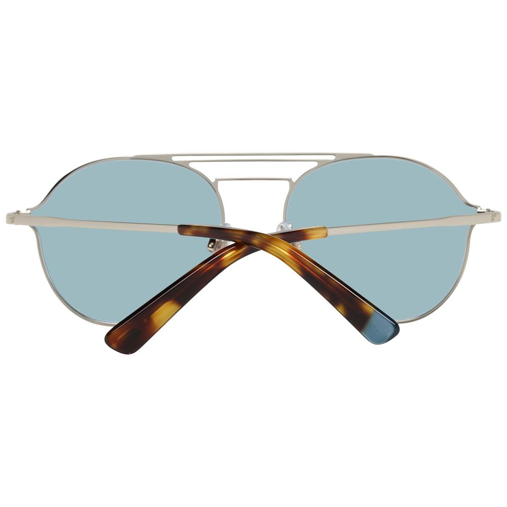 WEB EYEWEAR Men's Silver Metal Sunglasses – Blue Lenses