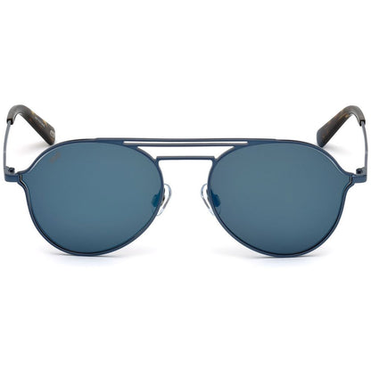 WEB EYEWEAR Men's Sunglasses – Blue Metal Frame, Dark Lenses
