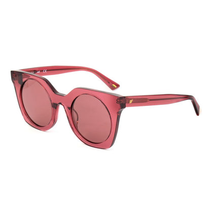 WEB EYEWEAR Women’s Sunglasses – Red Acetate Frame, Rose Lenses