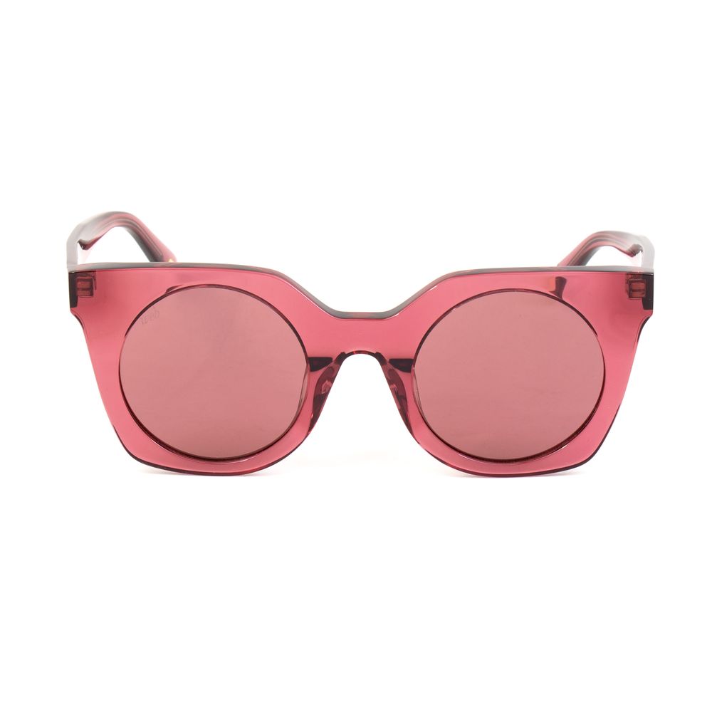 WEB EYEWEAR Women’s Sunglasses – Red Acetate Frame, Rose Lenses