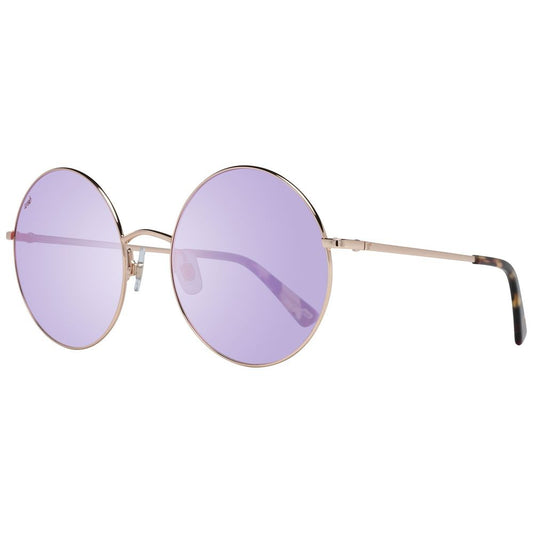 WEB EYEWEAR Women’s Gold Metal Sunglasses – Purple Lenses