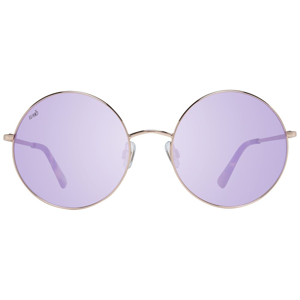 WEB EYEWEAR Women’s Gold Metal Sunglasses – Purple Lenses