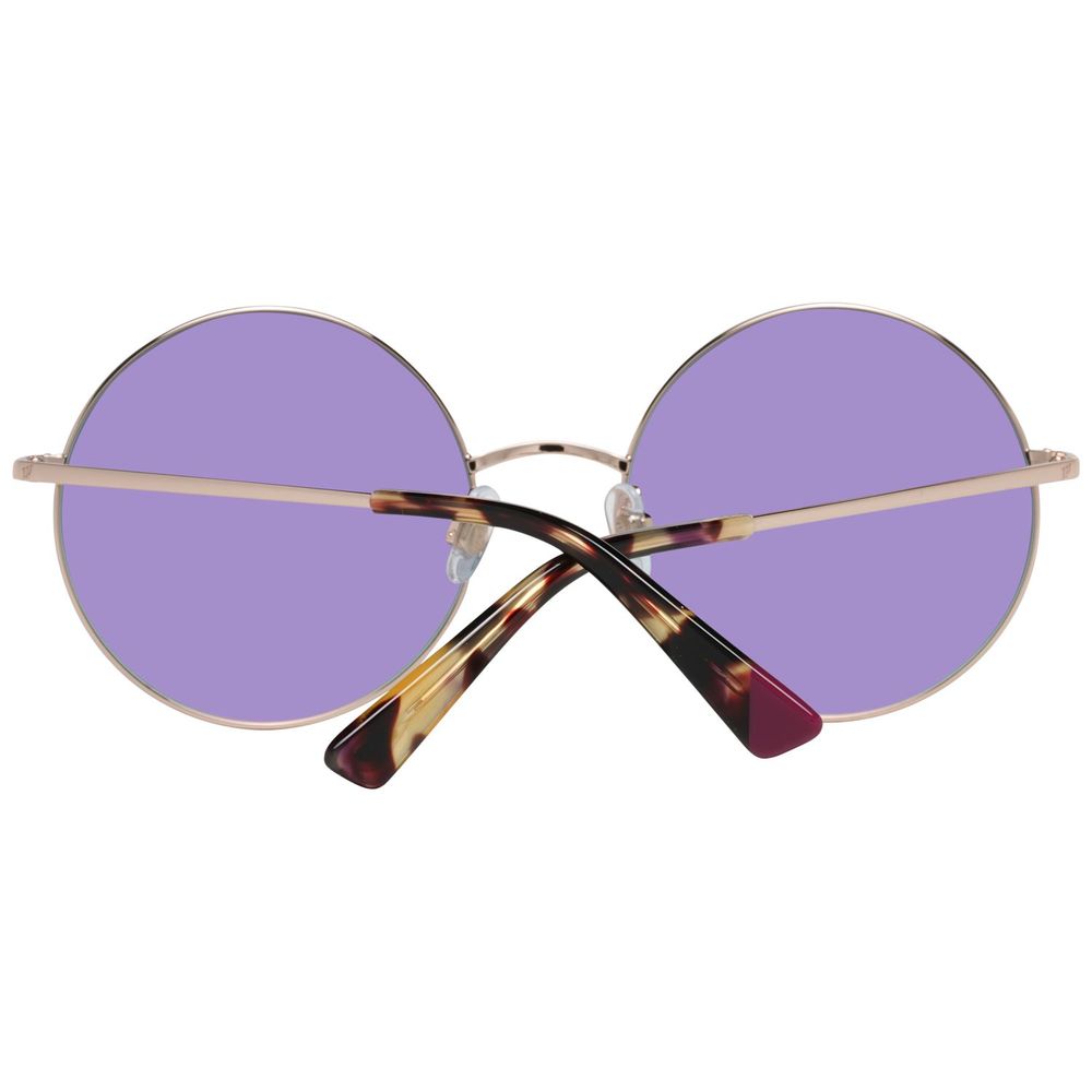 WEB EYEWEAR Women’s Gold Metal Sunglasses – Purple Lenses
