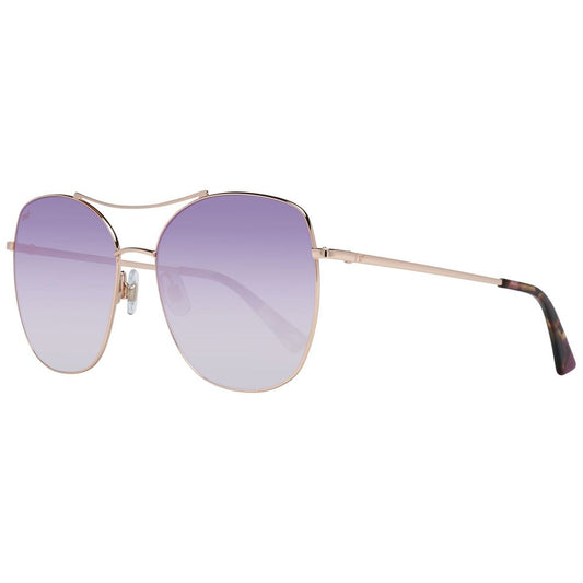 WEB EYEWEAR Women’s Gold Metal Sunglasses – Purple Lenses