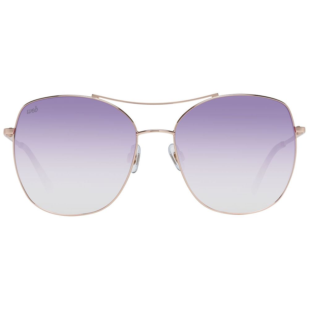 WEB EYEWEAR Women’s Gold Metal Sunglasses – Purple Lenses