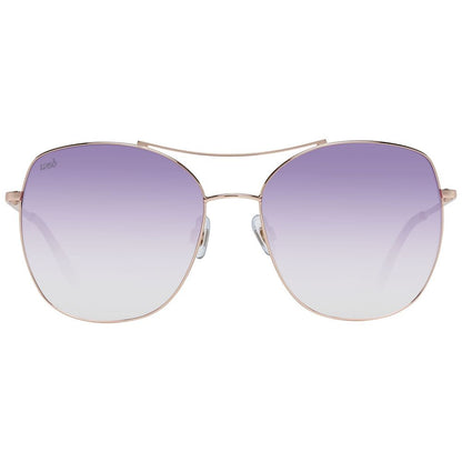 WEB EYEWEAR Women’s Gold Metal Sunglasses – Purple Lenses
