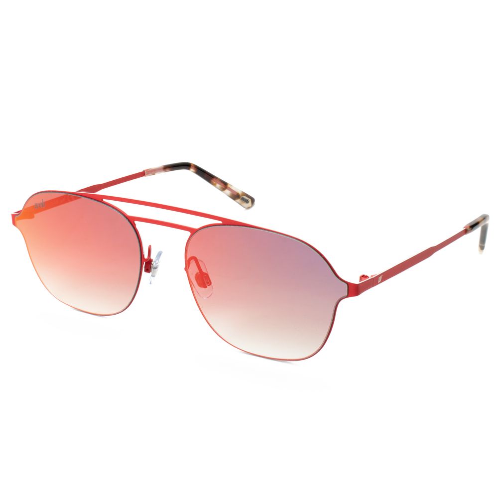 WEB EYEWEAR Multicolor Metal Sunglasses – Red Frame, Brown Lenses