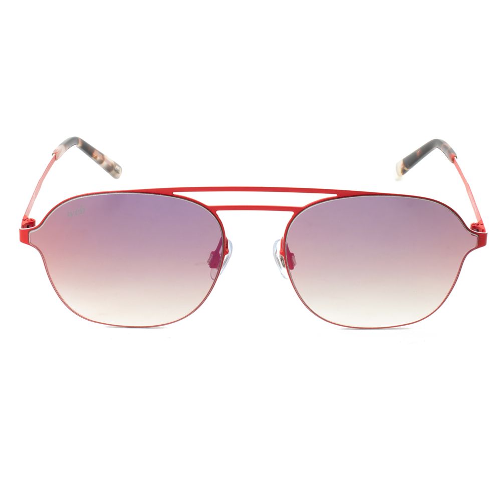 WEB EYEWEAR Multicolor Metal Sunglasses – Red Frame, Brown Lenses
