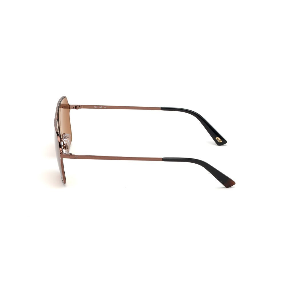 WEB EYEWEAR Men's Gold Metal Sunglasses with Brown Lenses