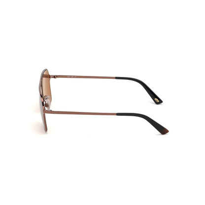 WEB EYEWEAR Men's Gold Metal Sunglasses with Brown Lenses