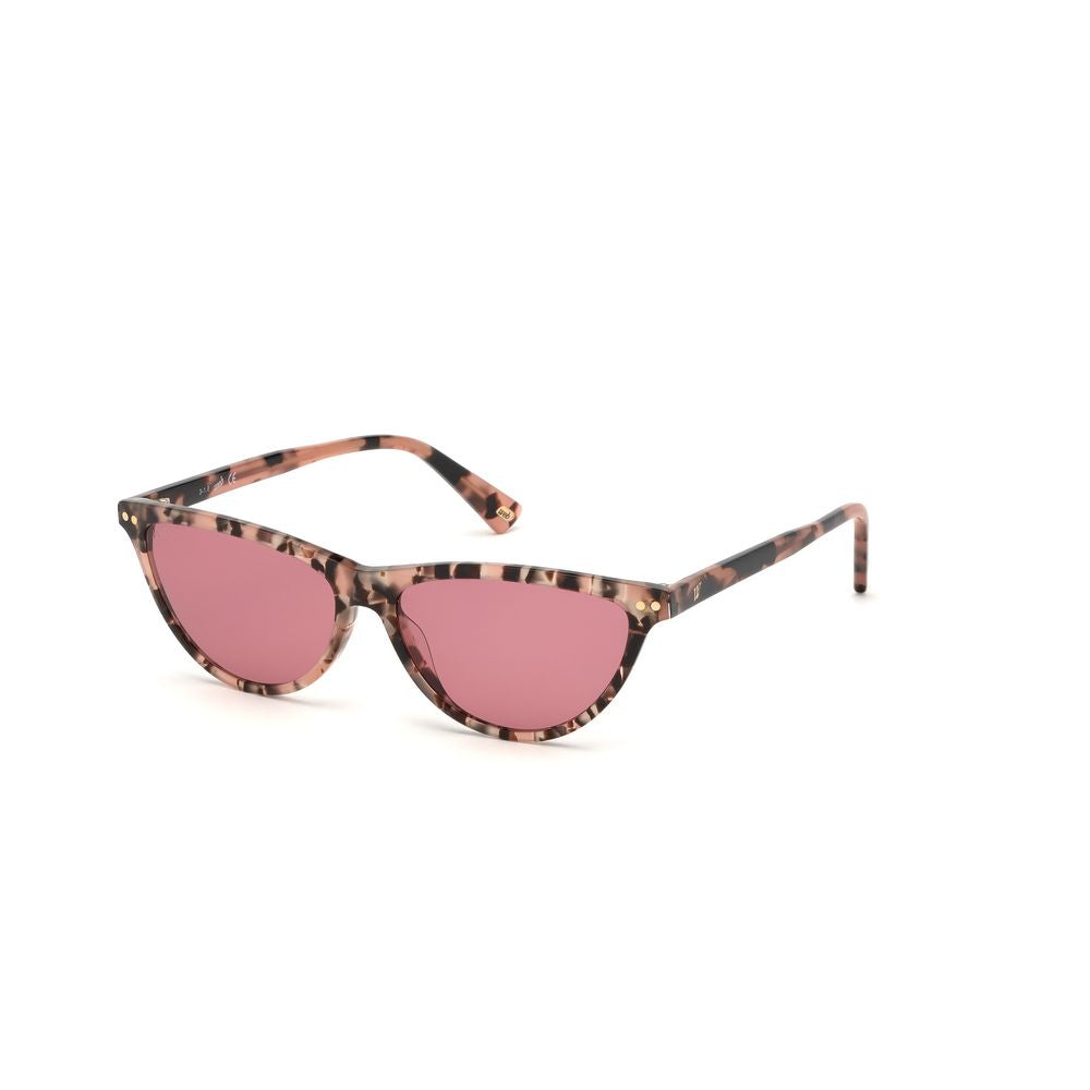 WEB EYEWEAR Women’s Sunglasses – Brown Plastic Frame, Red Lenses