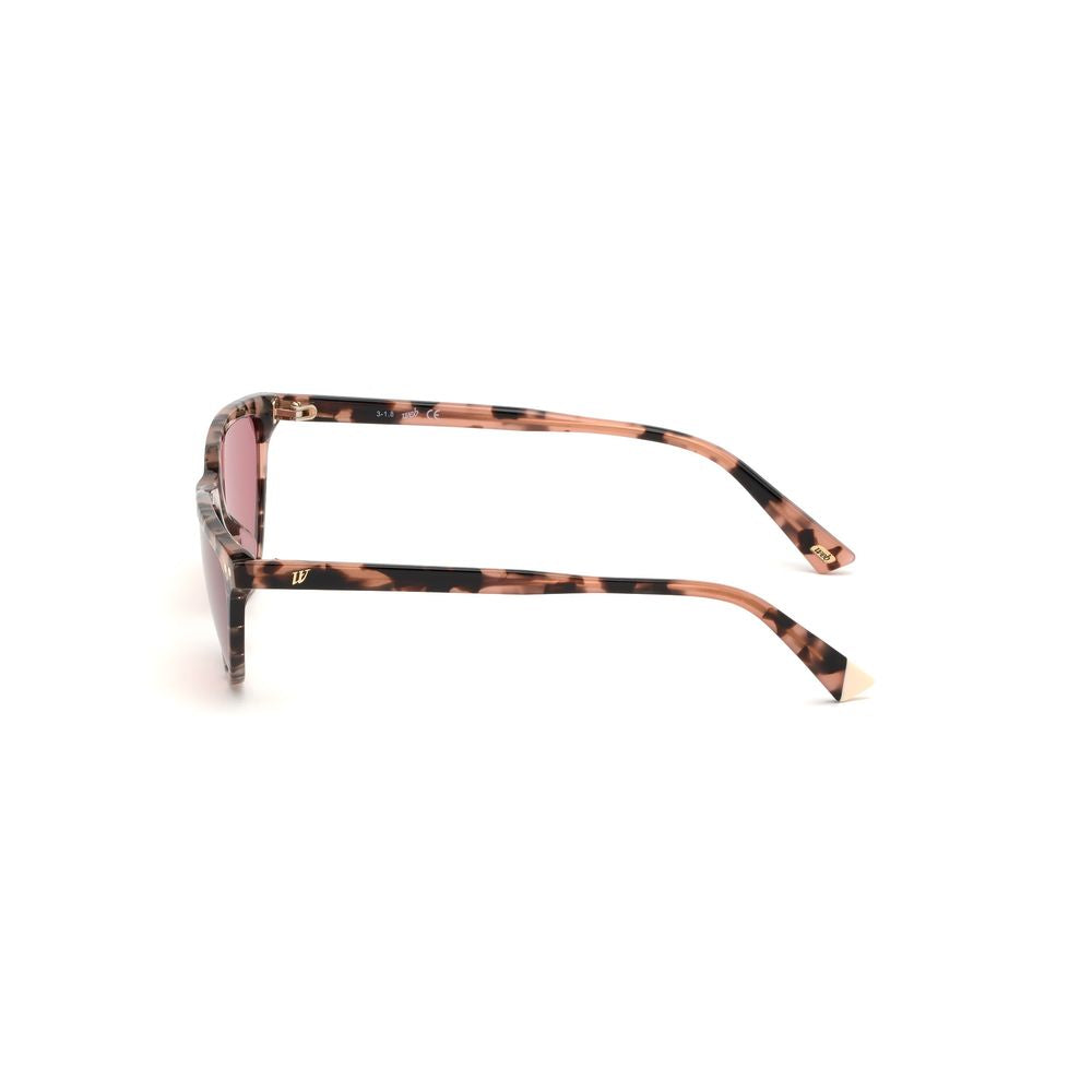 WEB EYEWEAR Women’s Sunglasses – Brown Plastic Frame, Red Lenses