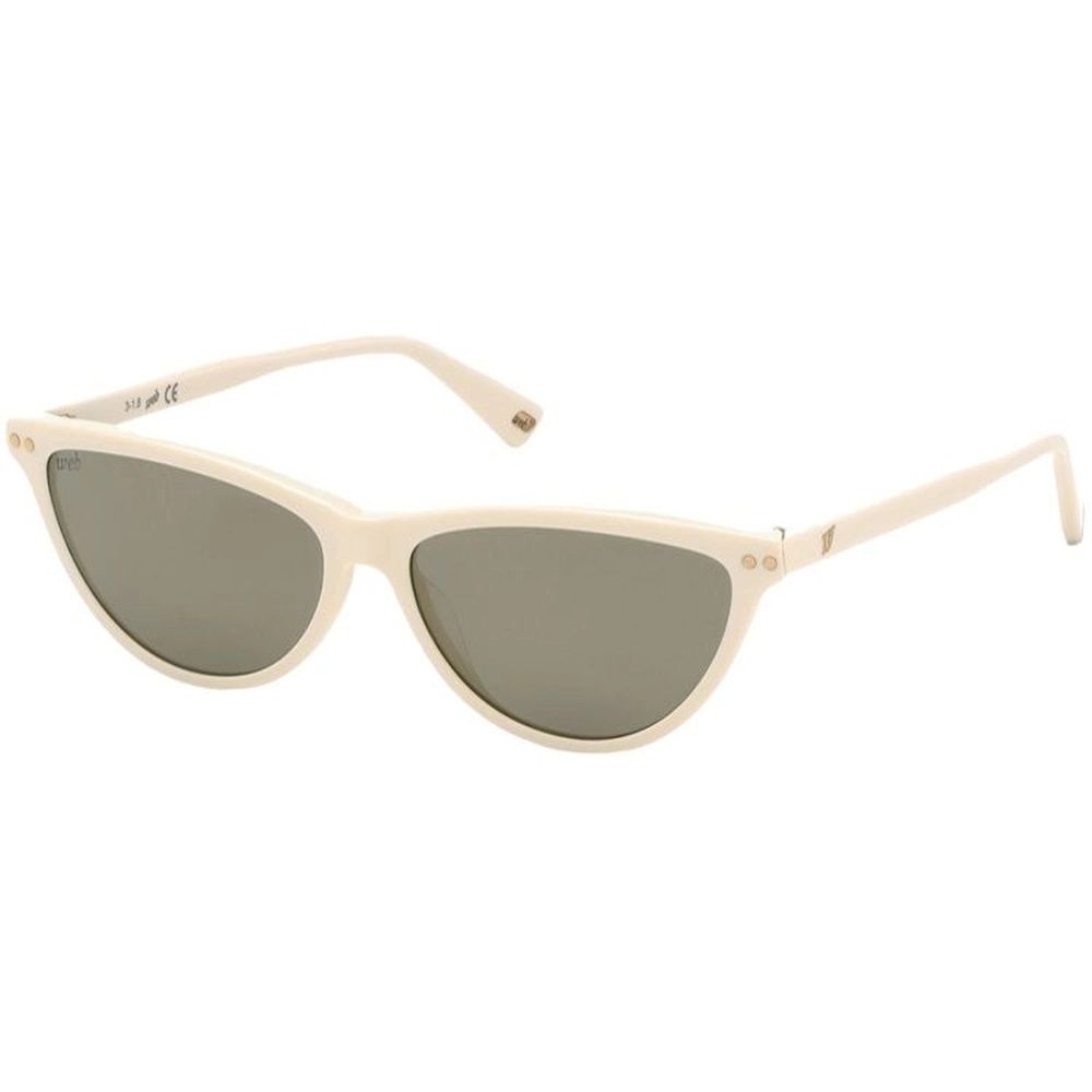 WEB EYEWEAR Women’s Sunglasses – White Acetate Frame, Gray Lenses