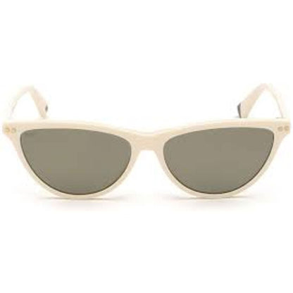 WEB EYEWEAR Women’s Sunglasses – White Acetate Frame, Gray Lenses