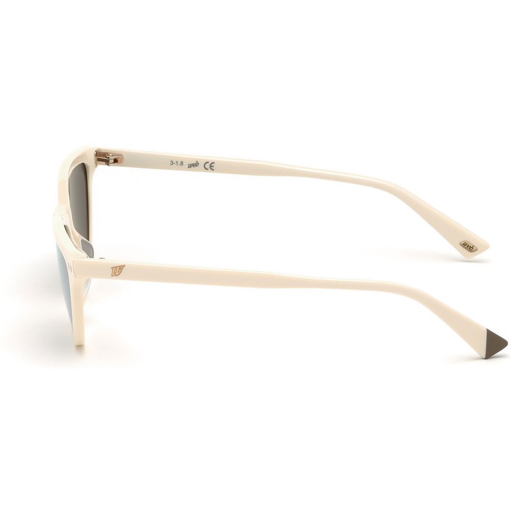 WEB EYEWEAR Women’s Sunglasses – White Acetate Frame, Gray Lenses