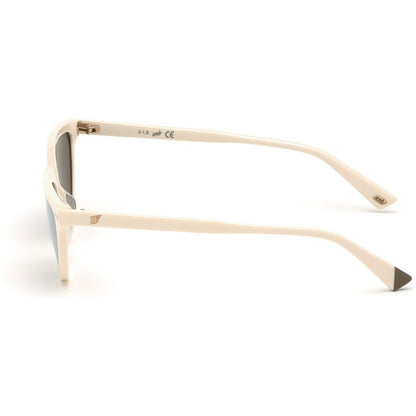 WEB EYEWEAR Women’s Sunglasses – White Acetate Frame, Gray Lenses