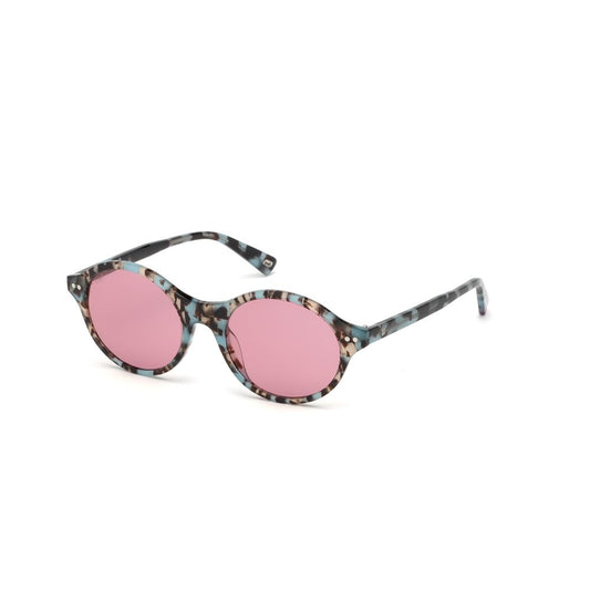 WEB EYEWEAR Women’s Sunglasses – Brown Plastic Frame, Lilac Lenses