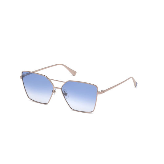 WEB EYEWEAR Women’s Sunglasses – Gold Metal Frame, Blue Gradient Lenses