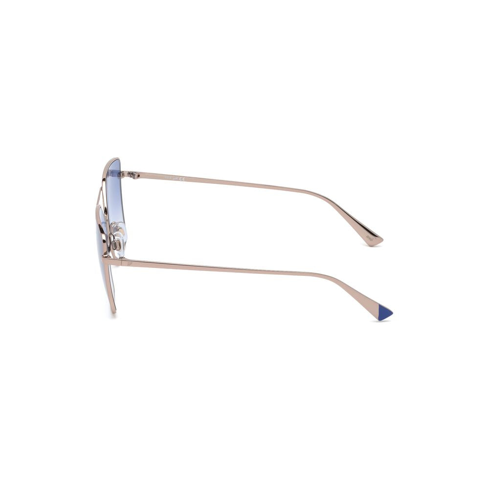 WEB EYEWEAR Women’s Sunglasses – Gold Metal Frame, Blue Gradient Lenses