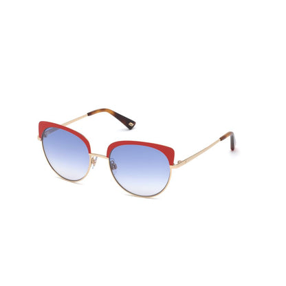 WEB EYEWEAR Women’s Sunglasses – Gold Metal Frame, Blue Gradient Lenses