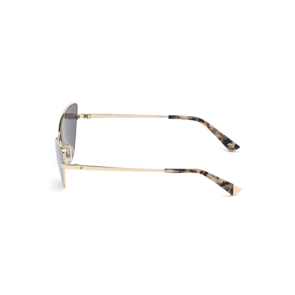 WEB EYEWEAR Women’s Gold Metal Sunglasses – Mirrored Grey Lenses