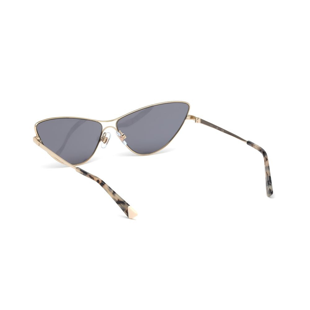 WEB EYEWEAR Women’s Gold Metal Sunglasses – Mirrored Grey Lenses