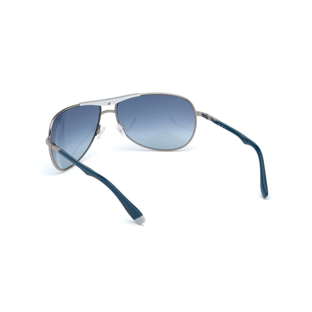 WEB EYEWEAR Gray Metal Sunglasses – Stylish Gradient Lenses