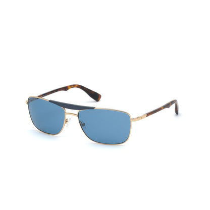WEB EYEWEAR Gold Metal Sunglasses – Stylish Rectangular Frame