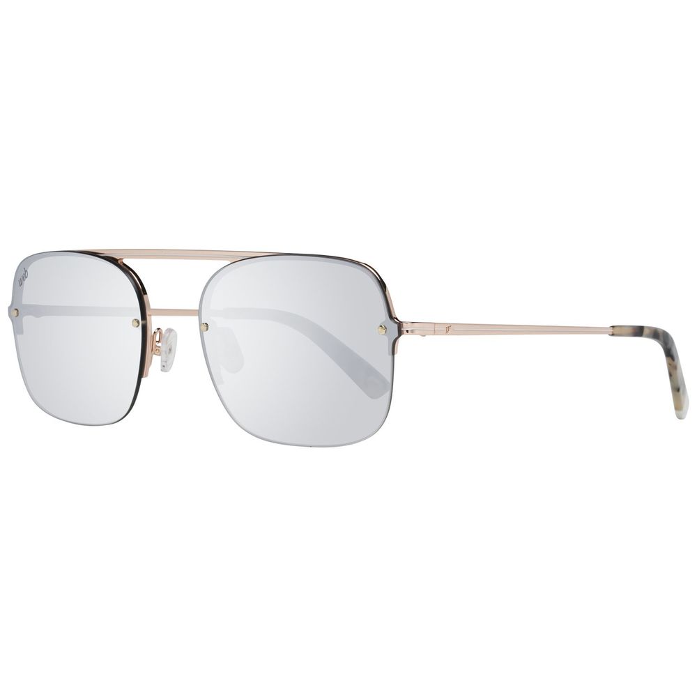 WEB EYEWEAR Men's Sunglasses – Silver Metal Frame, 57mm Lenses