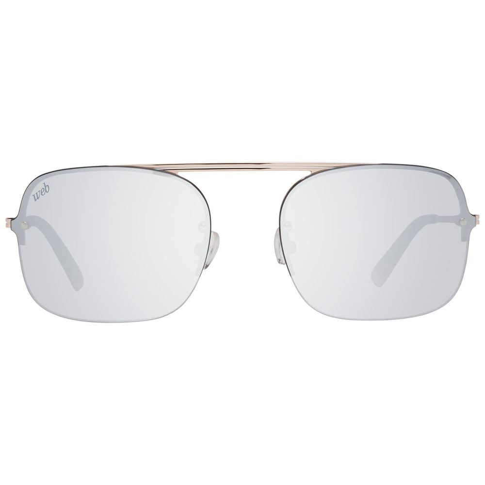 WEB EYEWEAR Men's Sunglasses – Silver Metal Frame, 57mm Lenses
