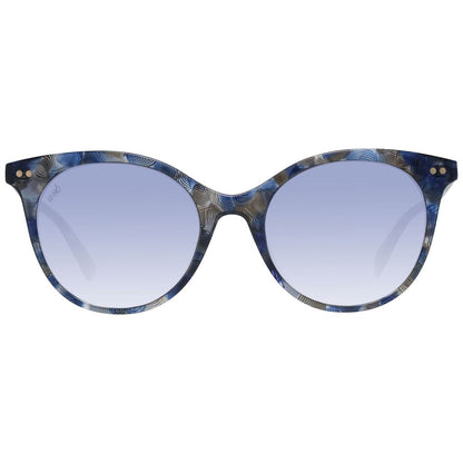 WEB EYEWEAR Women’s Sunglasses – Multicolour Plastic Frame, Blue Lenses