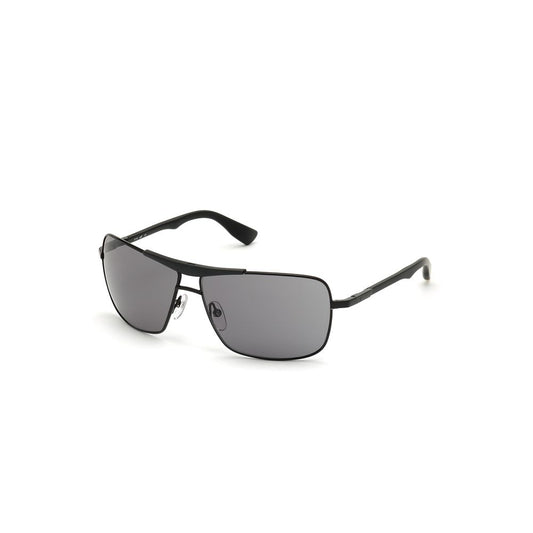 WEB EYEWEAR Black Metal Sunglasses – Stylish Design, Grey Lenses