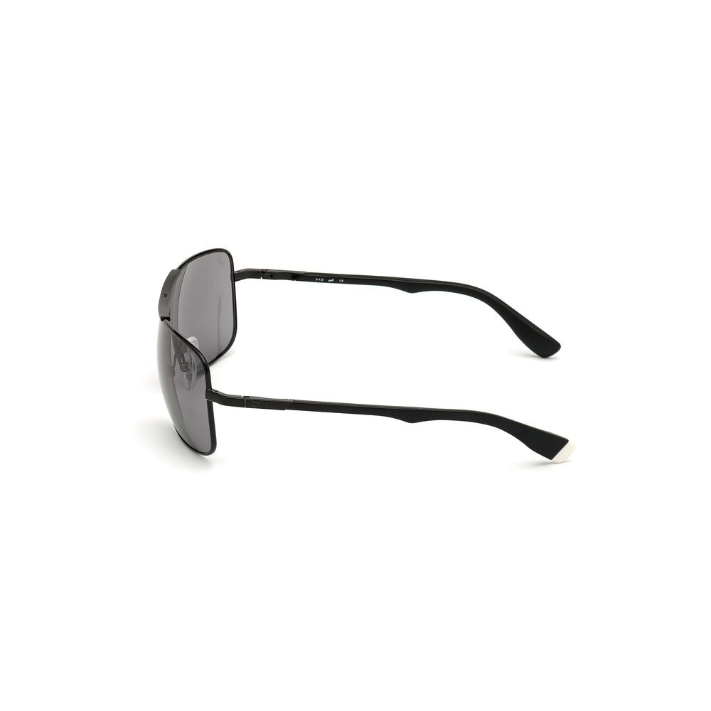 WEB EYEWEAR Black Metal Sunglasses – Stylish Design, Grey Lenses