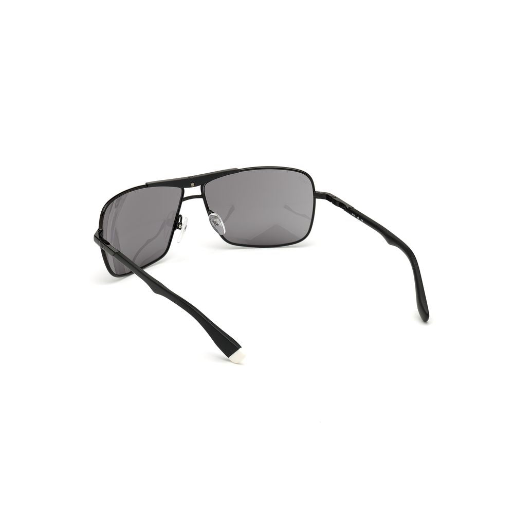 WEB EYEWEAR Black Metal Sunglasses – Stylish Design, Grey Lenses