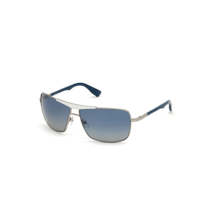 WEB EYEWEAR Gray Metal Sunglasses – Polarized Blue Lenses