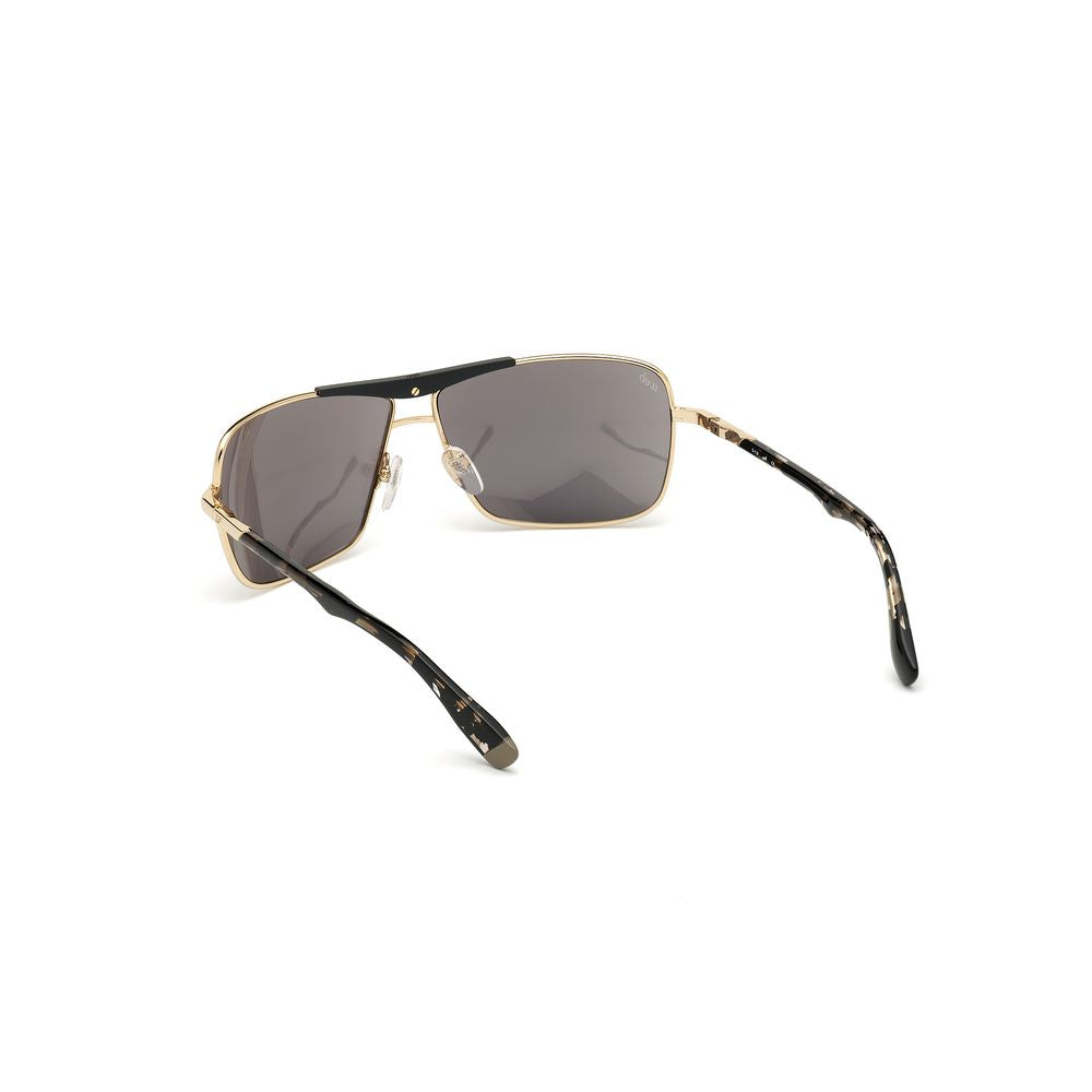 WEB EYEWEAR Gold Metal Sunglasses – Stylish Mirrored Lenses