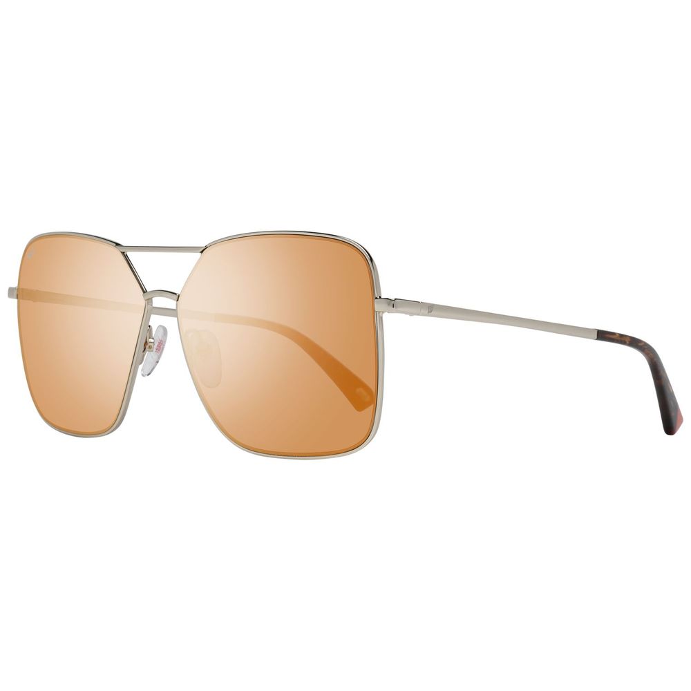 WEB EYEWEAR Women’s Gold Metal Sunglasses – Orange Lenses