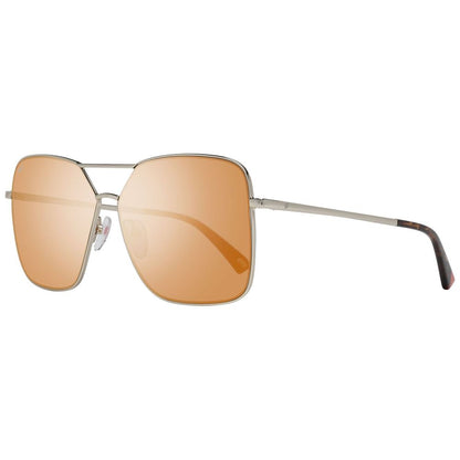 WEB EYEWEAR Women’s Gold Metal Sunglasses – Orange Lenses