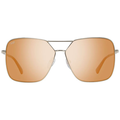 WEB EYEWEAR Women’s Gold Metal Sunglasses – Orange Lenses