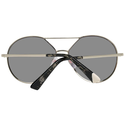 WEB EYEWEAR Women's Gold Metal Sunglasses – Stylish Grey Lenses