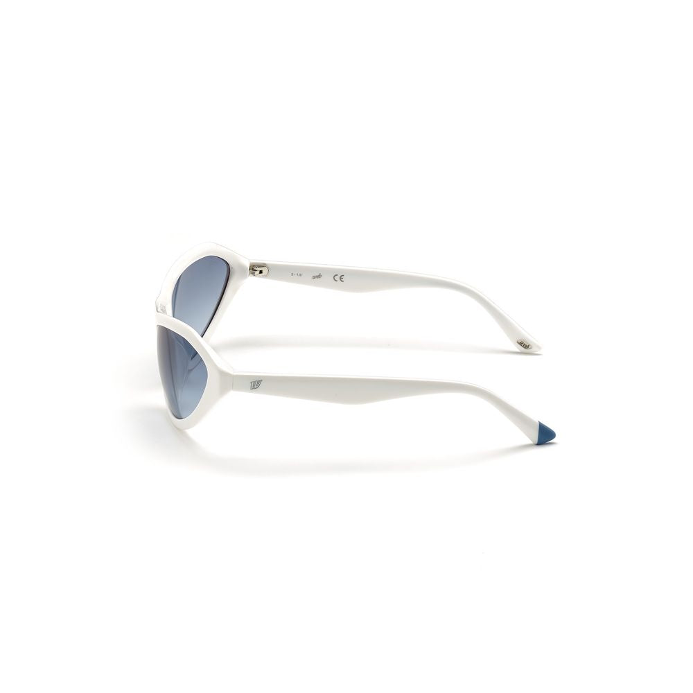 WEB EYEWEAR Women’s Sunglasses – White Plastic Frame, Blue Gradient Lenses