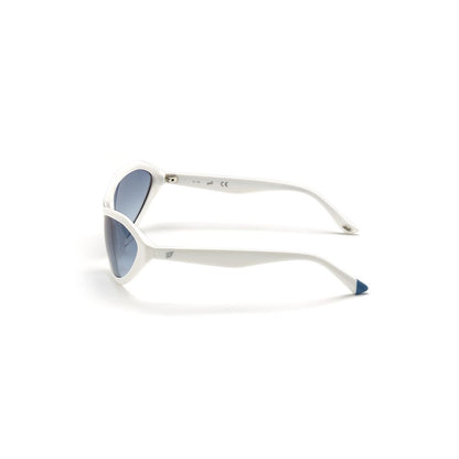 WEB EYEWEAR Women’s Sunglasses – White Plastic Frame, Blue Gradient Lenses