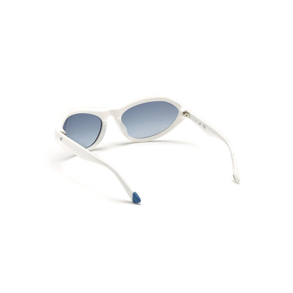 WEB EYEWEAR Women’s Sunglasses – White Plastic Frame, Blue Gradient Lenses