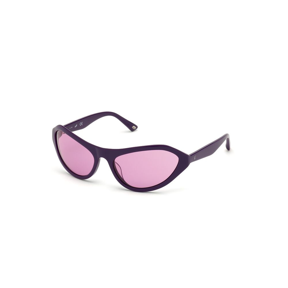 WEB EYEWEAR Women’s Sunglasses – Lilac Plastic Frame, Red Lenses