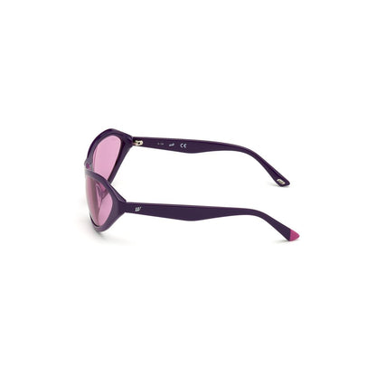 WEB EYEWEAR Women’s Sunglasses – Lilac Plastic Frame, Red Lenses