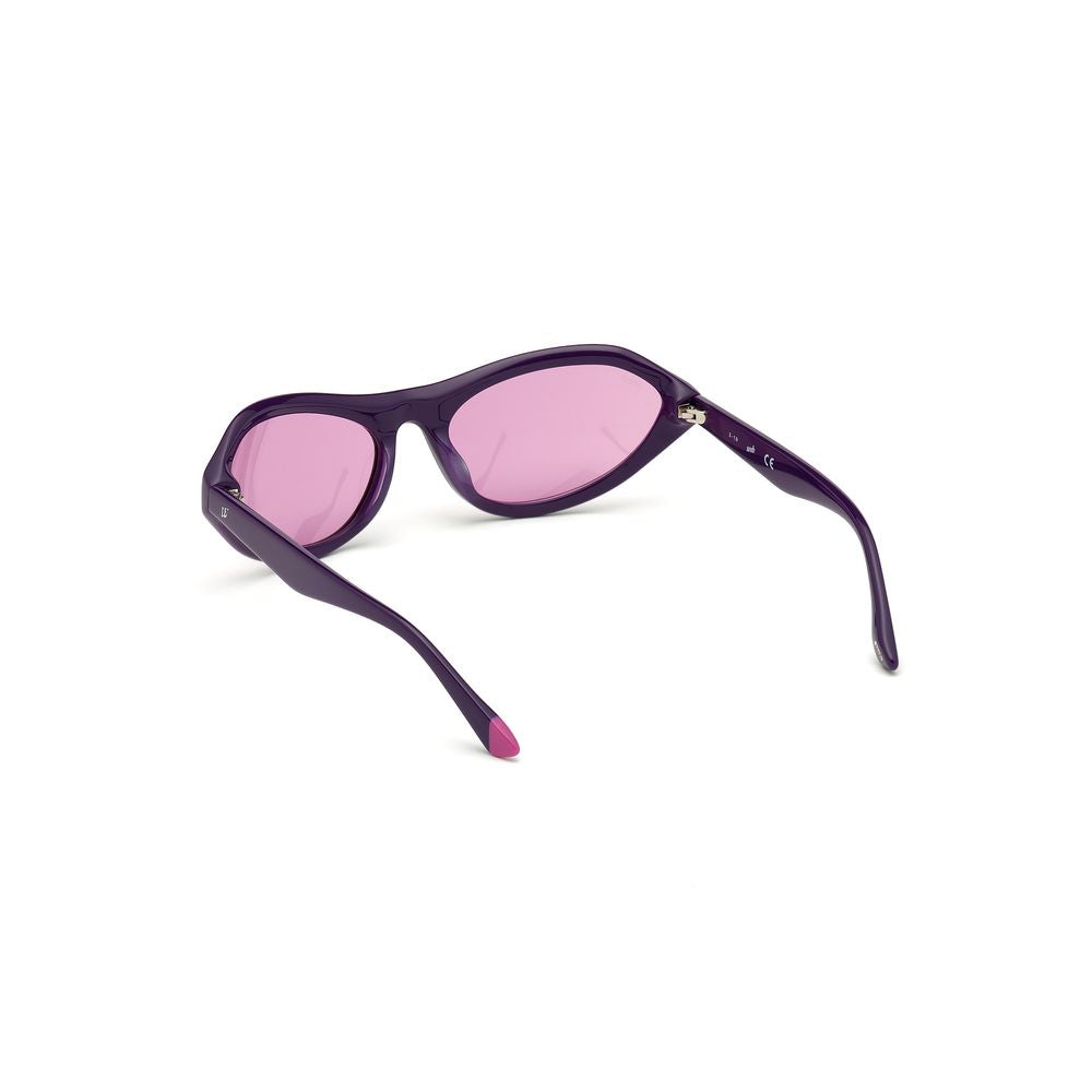 WEB EYEWEAR Women’s Sunglasses – Lilac Plastic Frame, Red Lenses